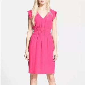 kate spade new york Fluid Crepe Frill Dress